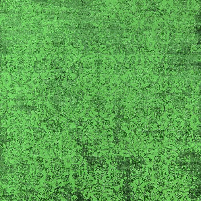 Machine Washable Oriental Green Industrial Area Rugs, wshurb2568grn