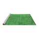 Sideview of Machine Washable Oriental Emerald Green Industrial Area Rugs, wshurb2568emgrn