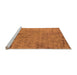 Sideview of Machine Washable Oriental Orange Industrial Area Rugs, wshurb2568org