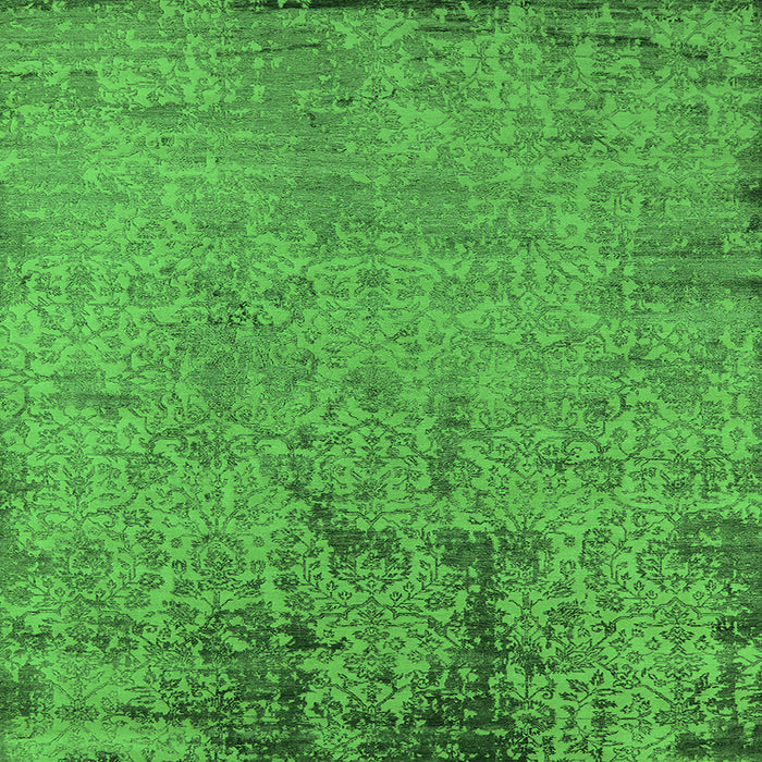 Square Oriental Green Industrial Rug, urb2568grn