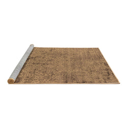 Sideview of Machine Washable Oriental Brown Industrial Rug, wshurb2568brn