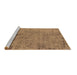 Sideview of Machine Washable Oriental Brown Industrial Rug, wshurb2568brn