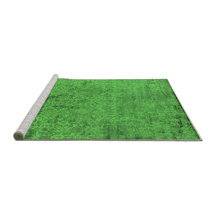 Sideview of Machine Washable Oriental Green Industrial Area Rugs, wshurb2568grn