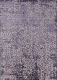 Machine Washable Industrial Modern Viola Purple Rug, wshurb2568