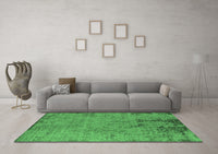 Machine Washable Oriental Emerald Green Industrial Rug, wshurb2568emgrn