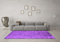 Machine Washable Oriental Purple Industrial Rug, wshurb2568pur