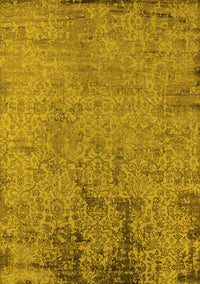 Oriental Yellow Industrial Rug, urb2568yw