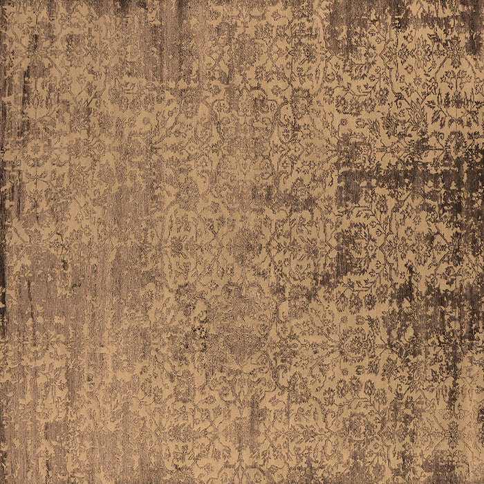 Square Oriental Brown Industrial Rug, urb2568brn