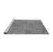 Sideview of Machine Washable Oriental Gray Industrial Rug, wshurb2568gry