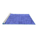 Sideview of Machine Washable Oriental Blue Industrial Rug, wshurb2568blu