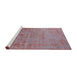 Sideview of Machine Washable Industrial Modern Red Rug, wshurb2569