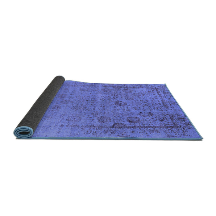 Sideview of Oriental Blue Industrial Rug, urb2569blu