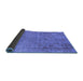 Sideview of Oriental Blue Industrial Rug, urb2569blu