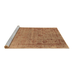 Sideview of Machine Washable Oriental Brown Industrial Rug, wshurb2569brn