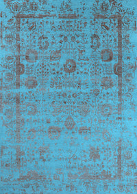 Oriental Light Blue Industrial Rug, urb2569lblu