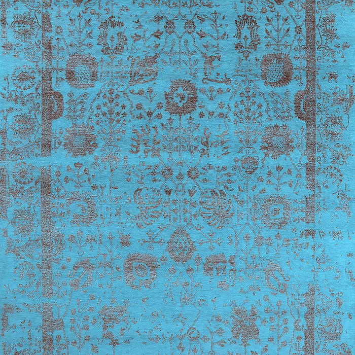 Oriental Light Blue Industrial Rug, urb2569lblu
