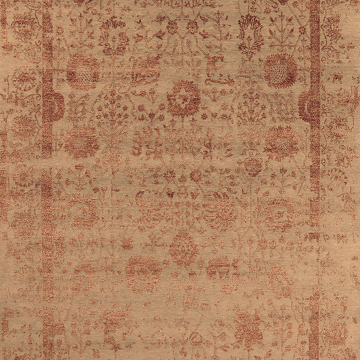 Machine Washable Oriental Brown Industrial Rug, wshurb2569brn