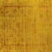 Square Oriental Yellow Industrial Rug, urb2569yw