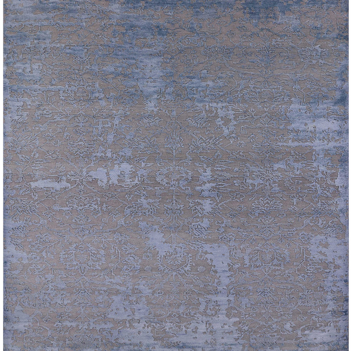 Square Mid-Century Modern Lavender Purple Oriental Rug, urb2570