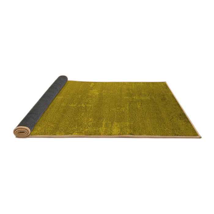 Sideview of Oriental Yellow Industrial Rug, urb2570yw