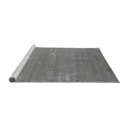 Sideview of Machine Washable Oriental Gray Industrial Rug, wshurb2570gry