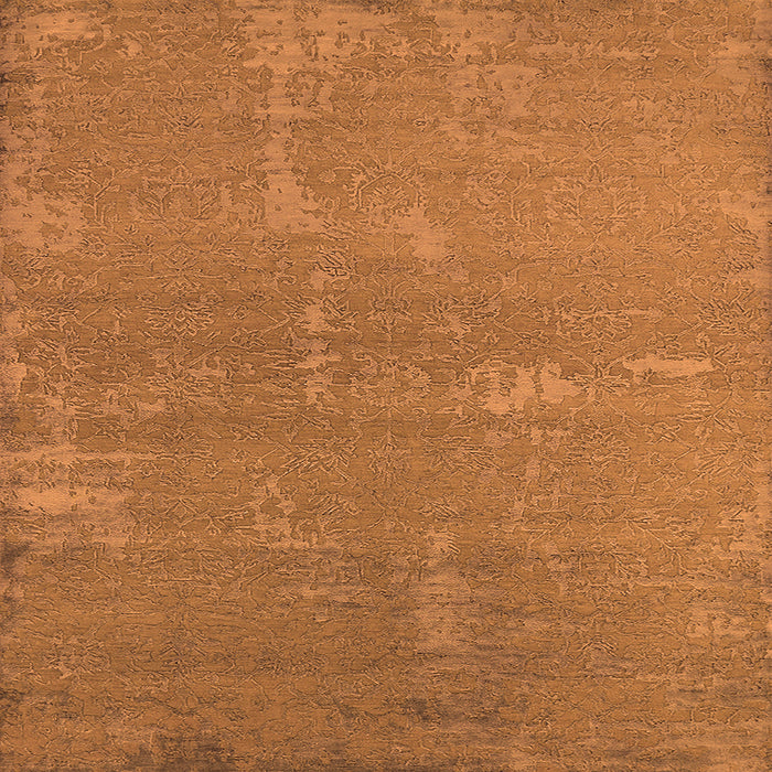 Square Oriental Orange Industrial Rug, urb2570org