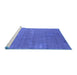 Sideview of Machine Washable Oriental Blue Industrial Rug, wshurb2570blu