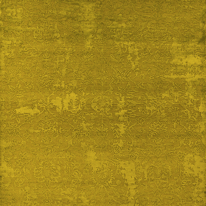 Machine Washable Oriental Yellow Industrial Rug, wshurb2570yw