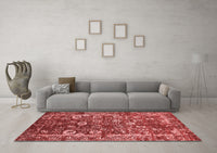 Machine Washable Oriental Red Industrial Rug, wshurb2571red