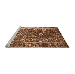 Sideview of Machine Washable Oriental Orange Industrial Area Rugs, wshurb2571org