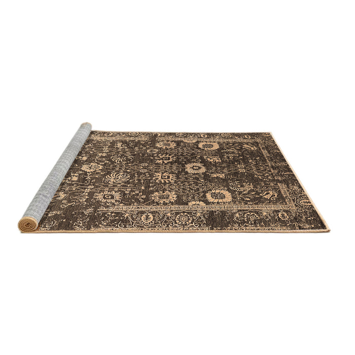 Sideview of Machine Washable Oriental Brown Industrial Rug, wshurb2571brn