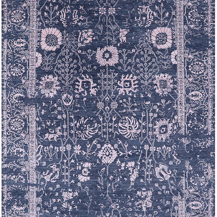 Machine Washable Industrial Modern Blue Rug, wshurb2571