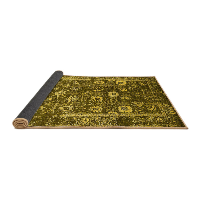 Sideview of Oriental Yellow Industrial Rug, urb2571yw