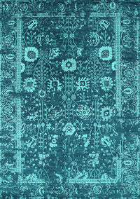 Oriental Turquoise Industrial Rug, urb2571turq