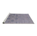 Sideview of Machine Washable Industrial Modern Slate Blue Grey Blue Rug, wshurb2572