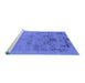 Sideview of Machine Washable Oriental Blue Industrial Rug, wshurb2572blu