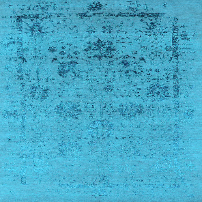 Square Oriental Light Blue Industrial Rug, urb2572lblu