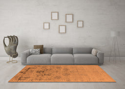 Machine Washable Oriental Orange Industrial Area Rugs in a Living Room, wshurb2572org