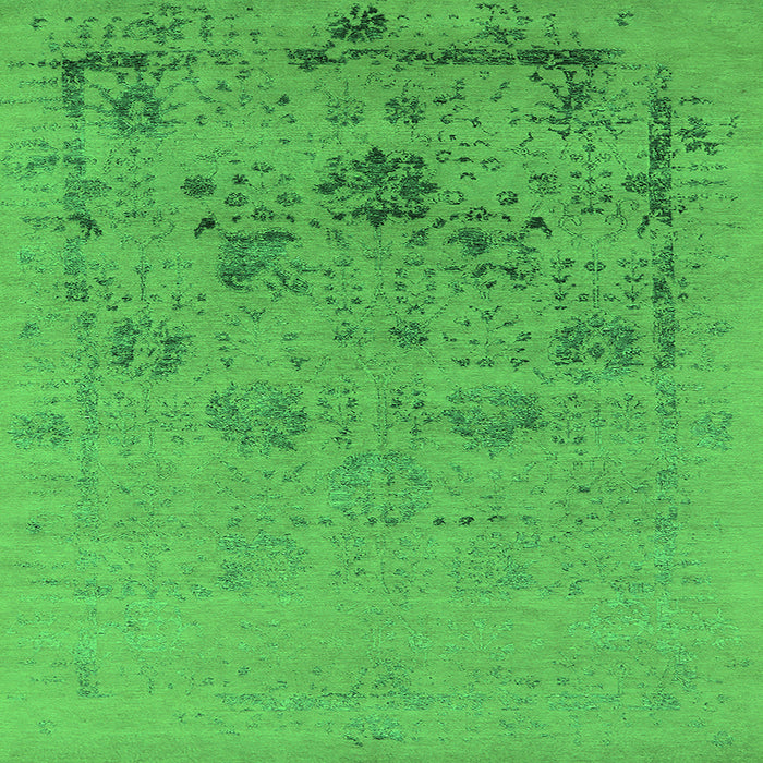 Square Oriental Green Industrial Rug, urb2572grn