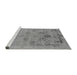 Sideview of Machine Washable Oriental Gray Industrial Rug, wshurb2572gry