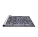 Sideview of Machine Washable Industrial Modern Charcoal Blue Rug, wshurb2573