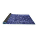 Sideview of Oriental Blue Industrial Rug, urb2573blu