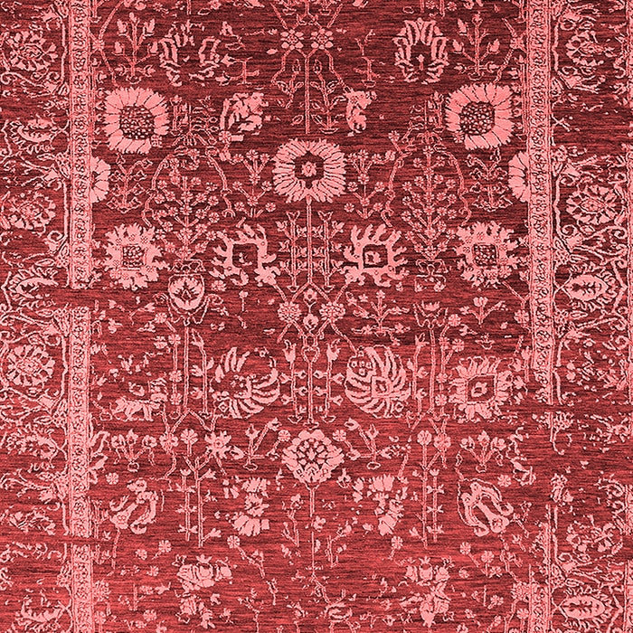 Machine Washable Oriental Red Industrial Rug, wshurb2573red