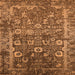 Square Oriental Orange Industrial Rug, urb2573org