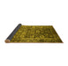 Sideview of Oriental Yellow Industrial Rug, urb2573yw