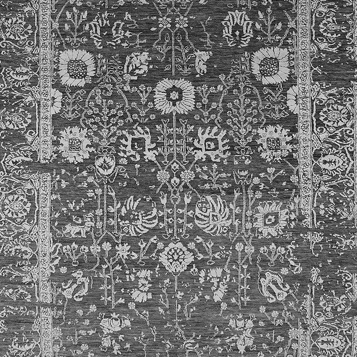 Machine Washable Oriental Gray Industrial Rug, wshurb2573gry