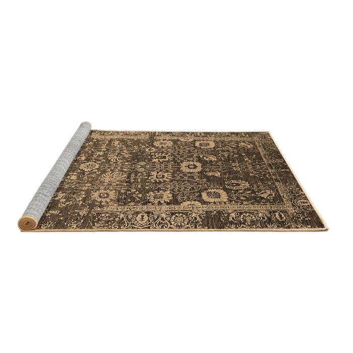 Sideview of Machine Washable Oriental Brown Industrial Rug, wshurb2573brn