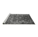 Sideview of Machine Washable Oriental Gray Industrial Rug, wshurb2573gry