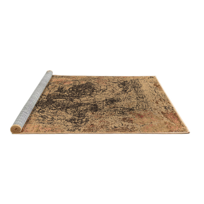 Sideview of Machine Washable Oriental Brown Industrial Rug, wshurb2574brn