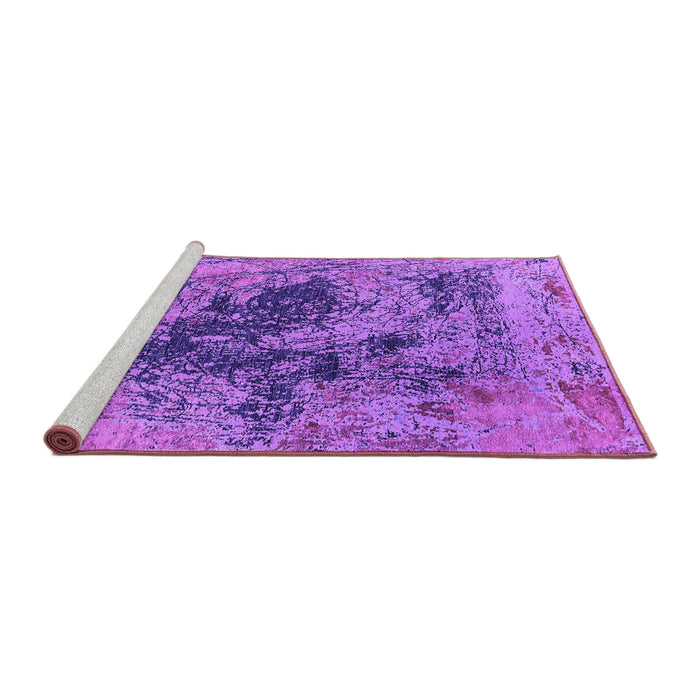 Sideview of Machine Washable Oriental Purple Industrial Area Rugs, wshurb2574pur